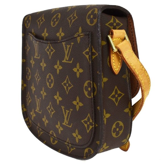 Authentic LOUIS VUITTON Saint Cloud MM Shoulder Bag Monogram Leather Brown - Picture 11 of 16